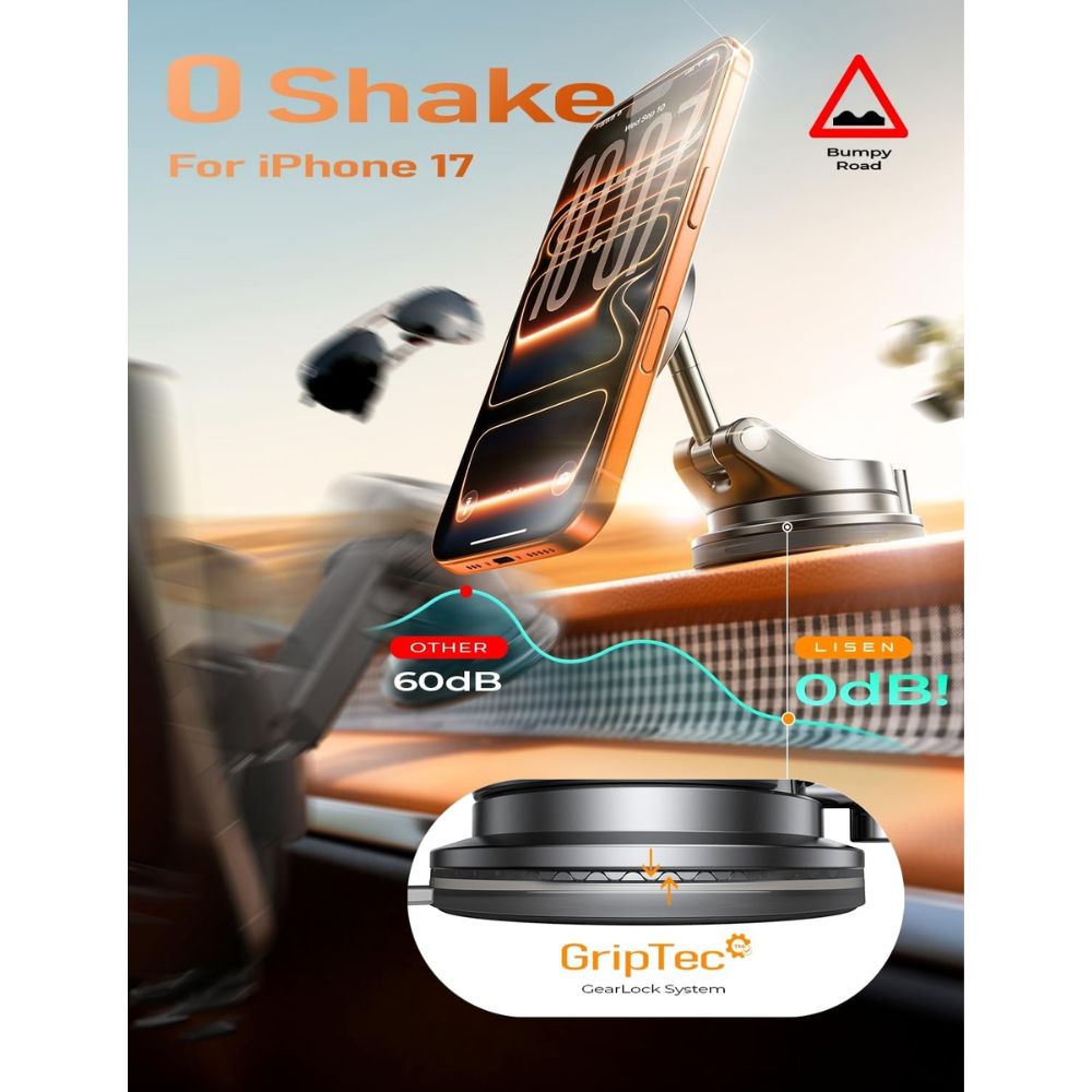 LISEN A608 Magnetic Phone Holder | Black