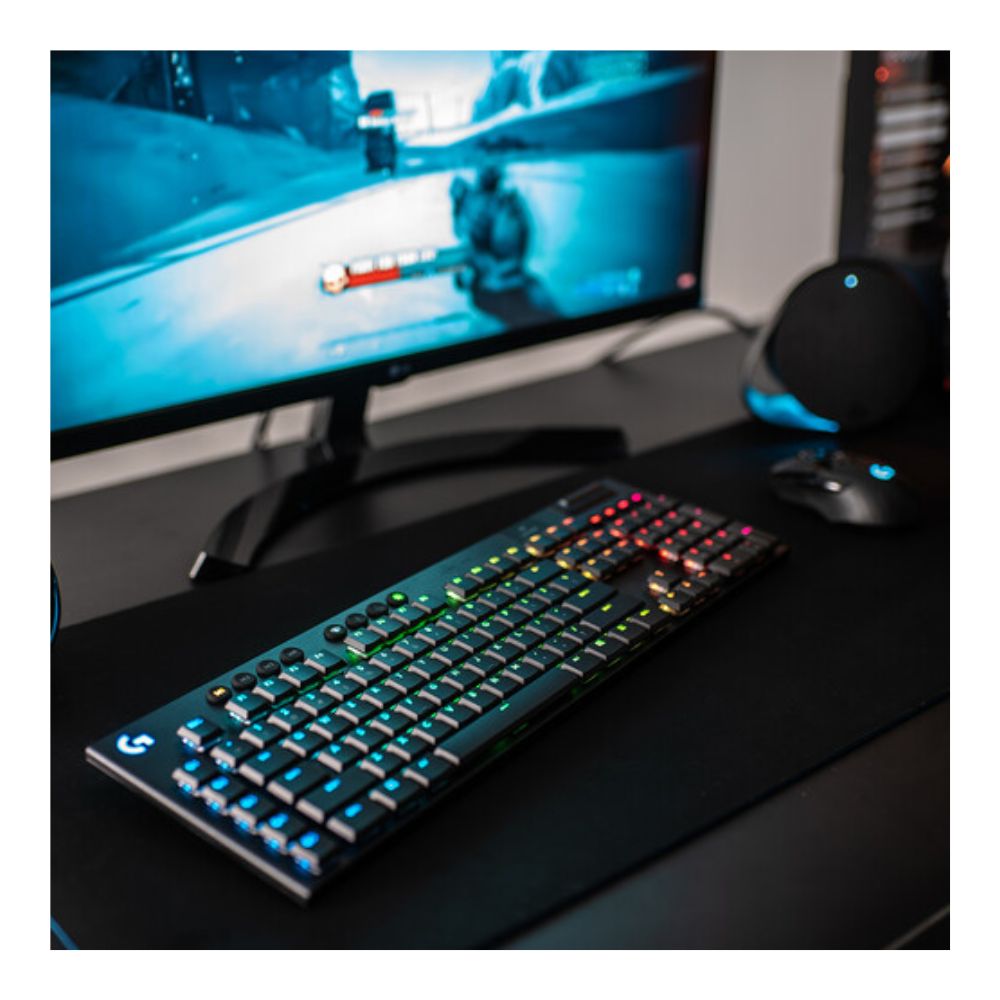 Logitech G G915 LIGHTSPEED Wireless RGB Mechanical Gaming Keyboard (Carbon, GL Tactile)