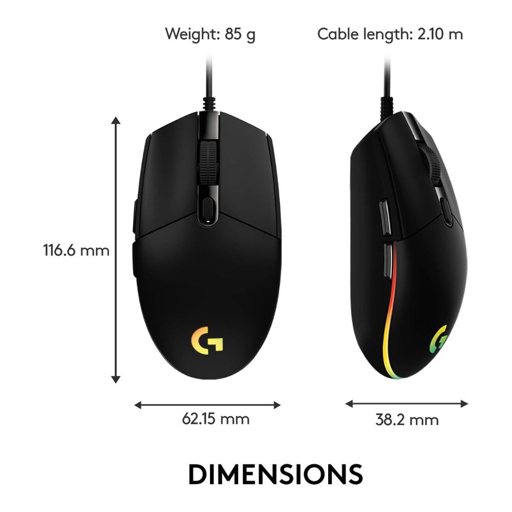 Logitech G102 Light Sync Gaming Wired Mouse