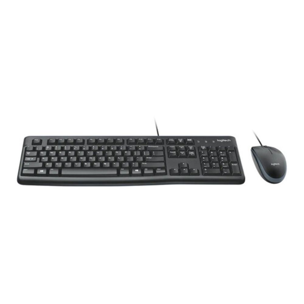 Logitech MK120 Corded Keyboard and Mouse Combo – Durable and Spill-Resistant Design