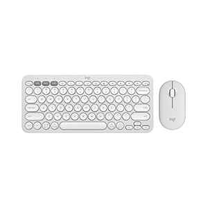 Logitech Pebble 2 Combo Wireless Keyboard and Mouse Tonal White