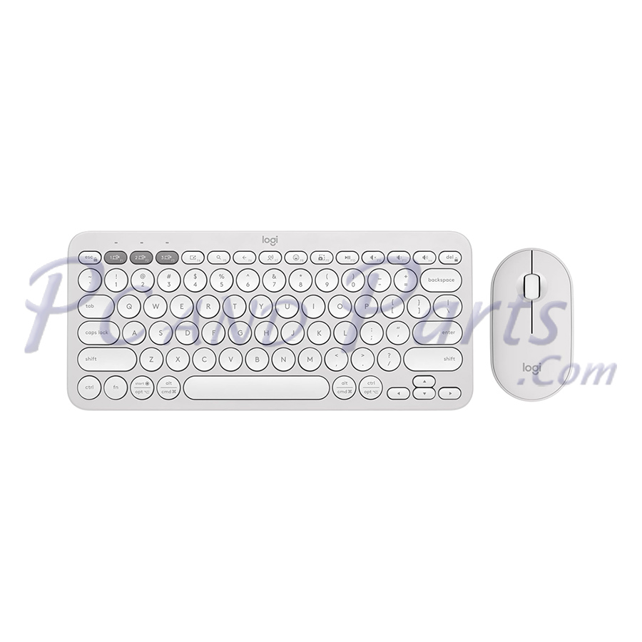 Logitech Pebble 2 Combo Wireless Keyboard and Mouse Tonal White