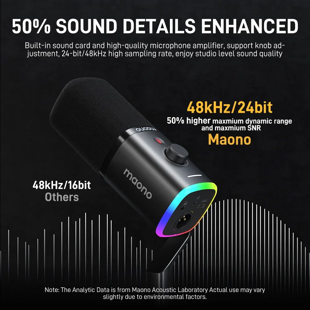 MAONO PD100X USB/XLR Dynamic Microphone – Black