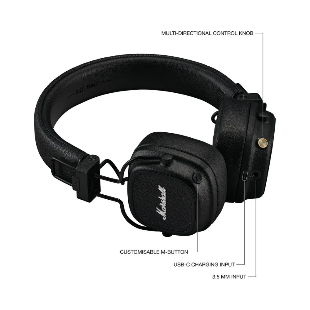 Marshall Major V On-Ear Wireless Headphones