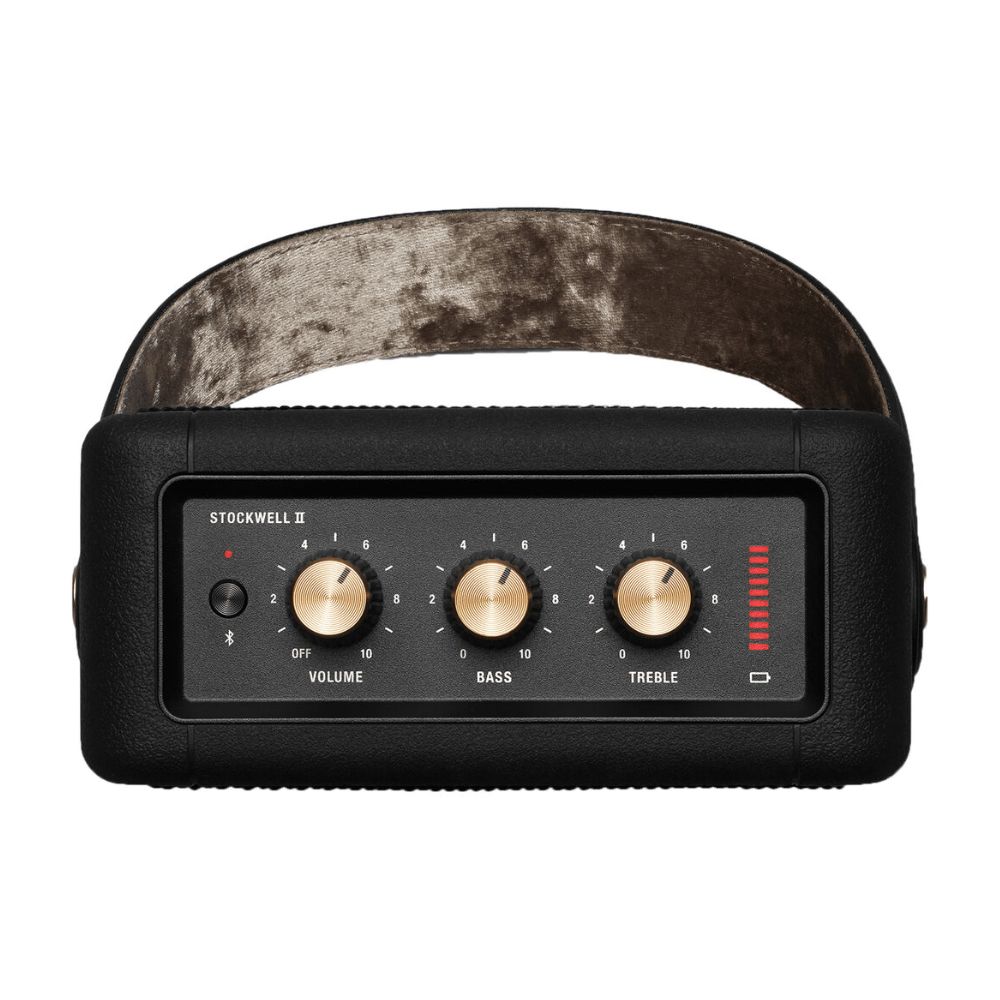 Marshall Stockwell II Portable Bluetooth Speaker (Black/Brass)