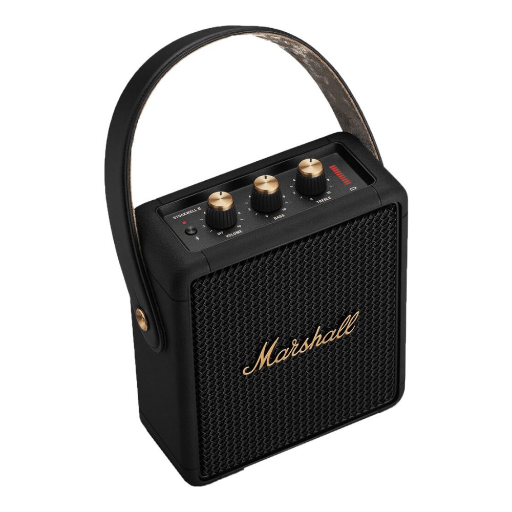 Marshall Stockwell II Portable Bluetooth Speaker (Black/Brass)