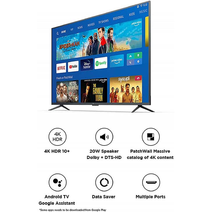 Mi TV 4S 65 Inch 4K – HDR10 UHD Smart TV