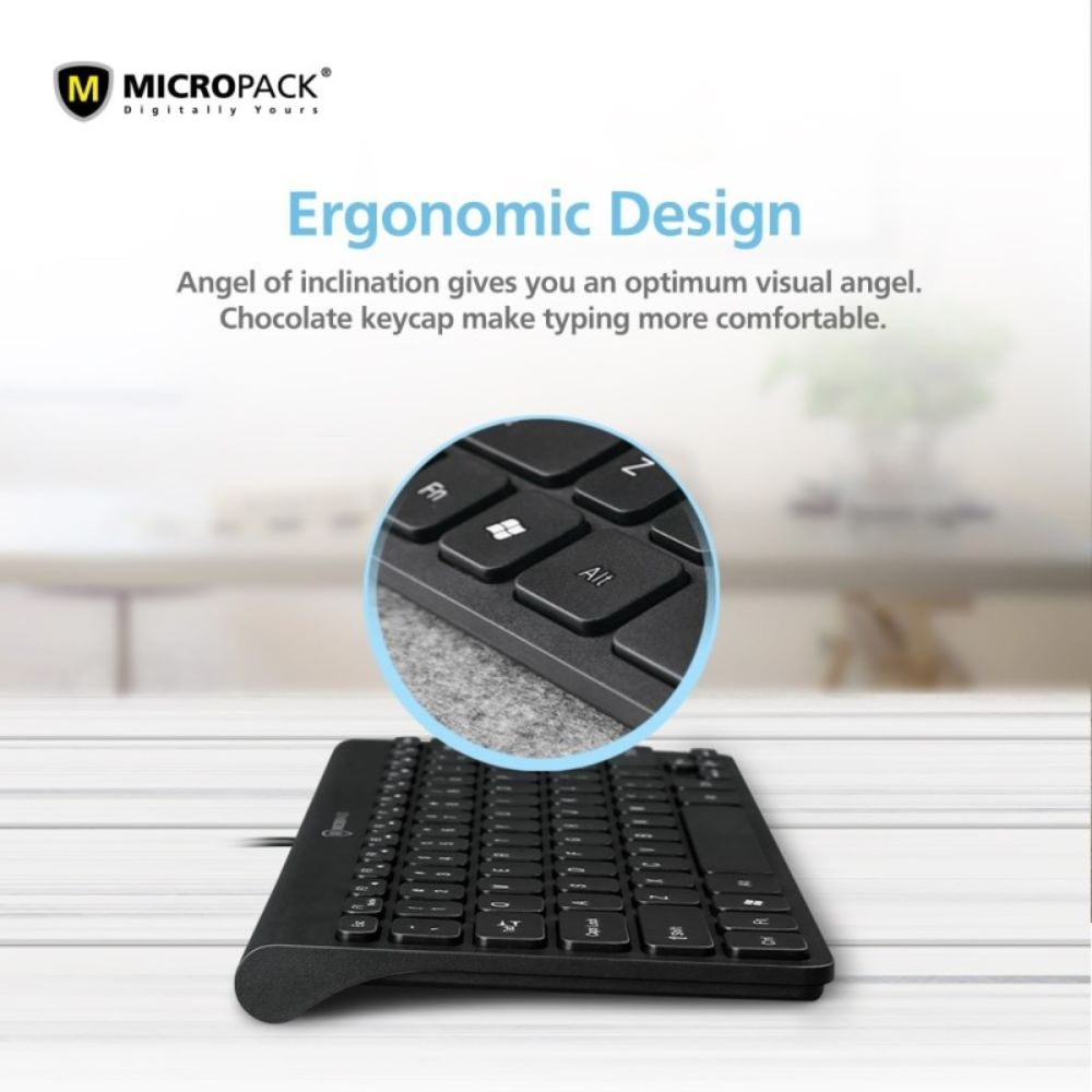 Micropack K-2208STL Mini & Ultra Slim Wired Keyboard