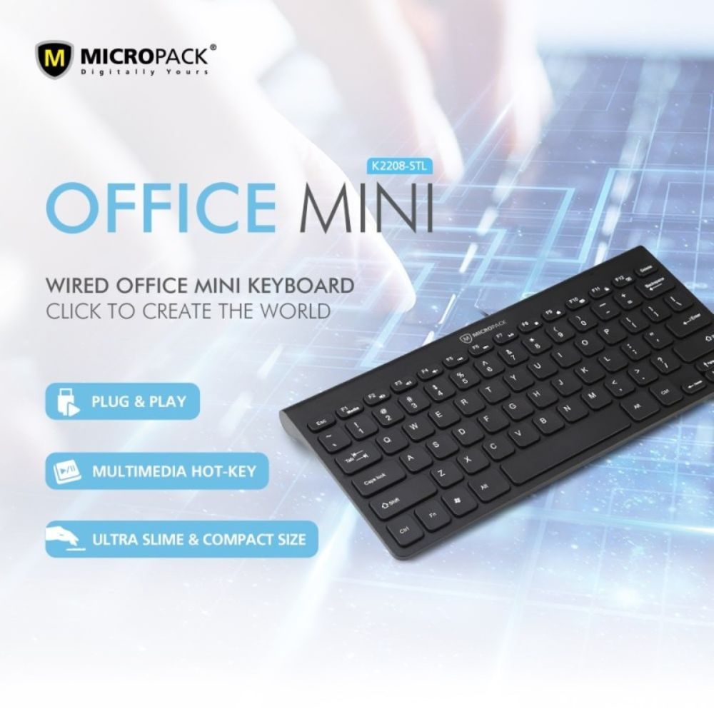 Micropack K-2208STL Mini & Ultra Slim Wired Keyboard