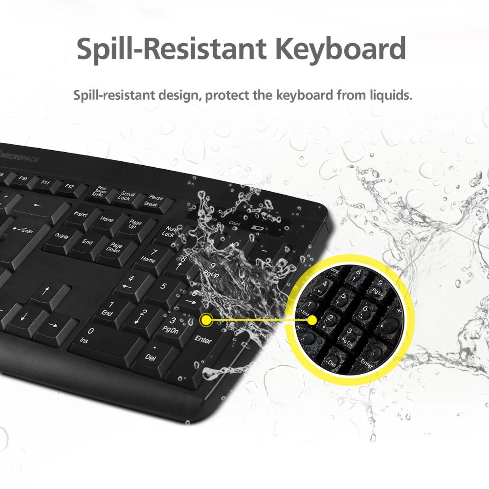 Micropack KM-203W Wireless Keyboard and Mouse Combo