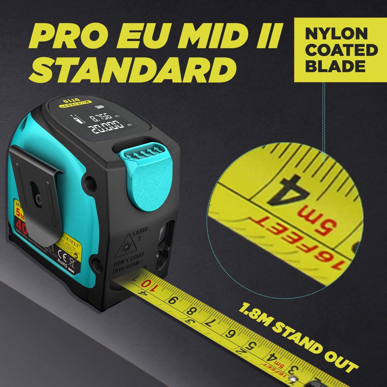 Mileseey DT10 Laser Tape Measure (60M)