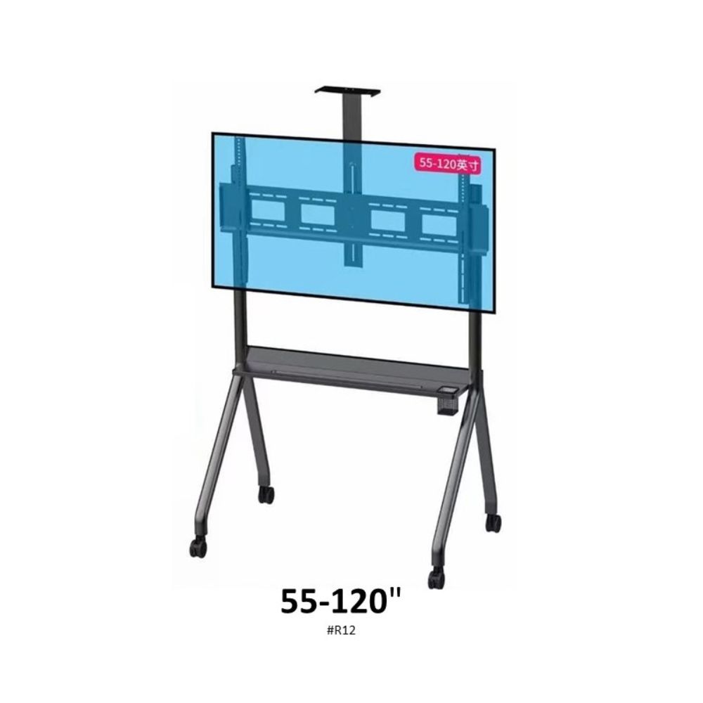 Movable Floor TV Stand with Wheels R12