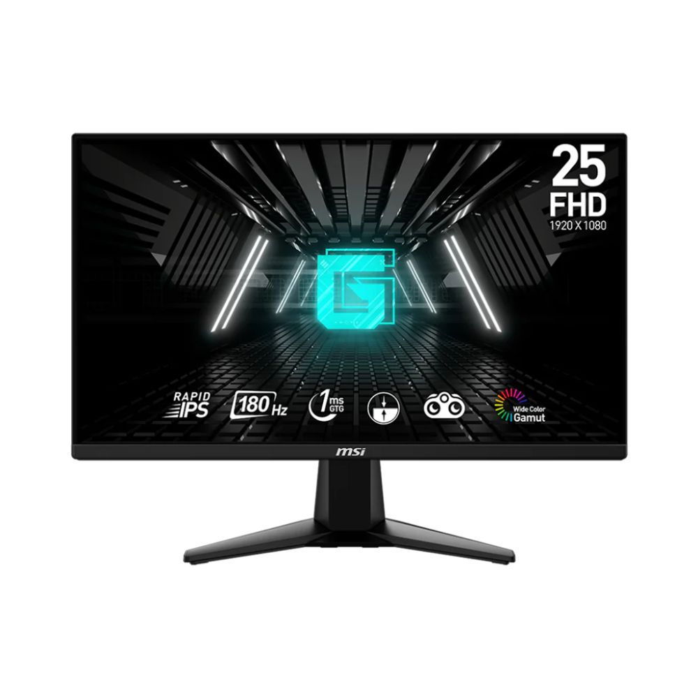 MSI G255F – 25-inch 1920 x 1080 (FHD) Computer Monitor – 180Hz, Adaptive-Synch, HDMI, DisplayPort, VESA Mountable, Tilt Adjustable, Speaker, 1ms