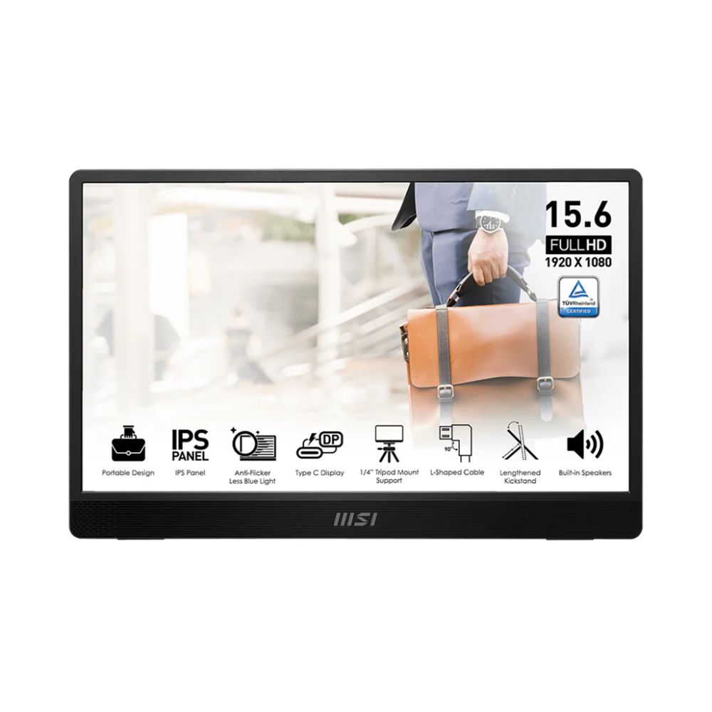 MSI PRO MP161 E2U 15.6″ Eye Care UltraSlim Ergonomic Business Portable Monitor