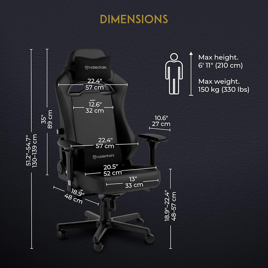noblechairs HERO ST Black Edition High-Tech Vinyl