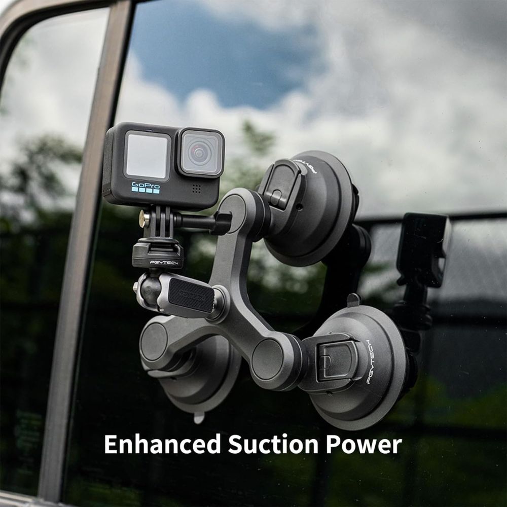 PGYTECH CapLock Three-Arm Triple Suction Mount