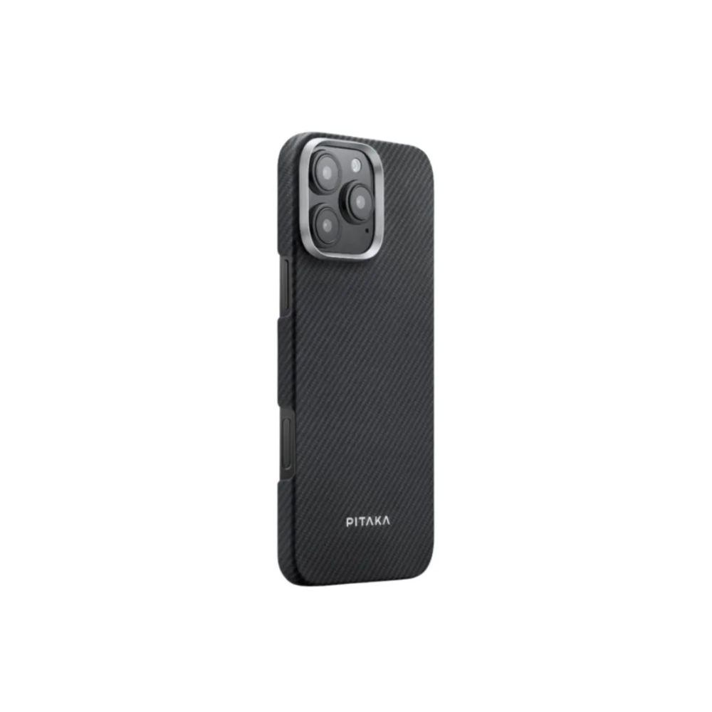 PITAKA iPhone 16 Pro / 16 Pro Max Edge Case (600D Black/Grey-Twill)
