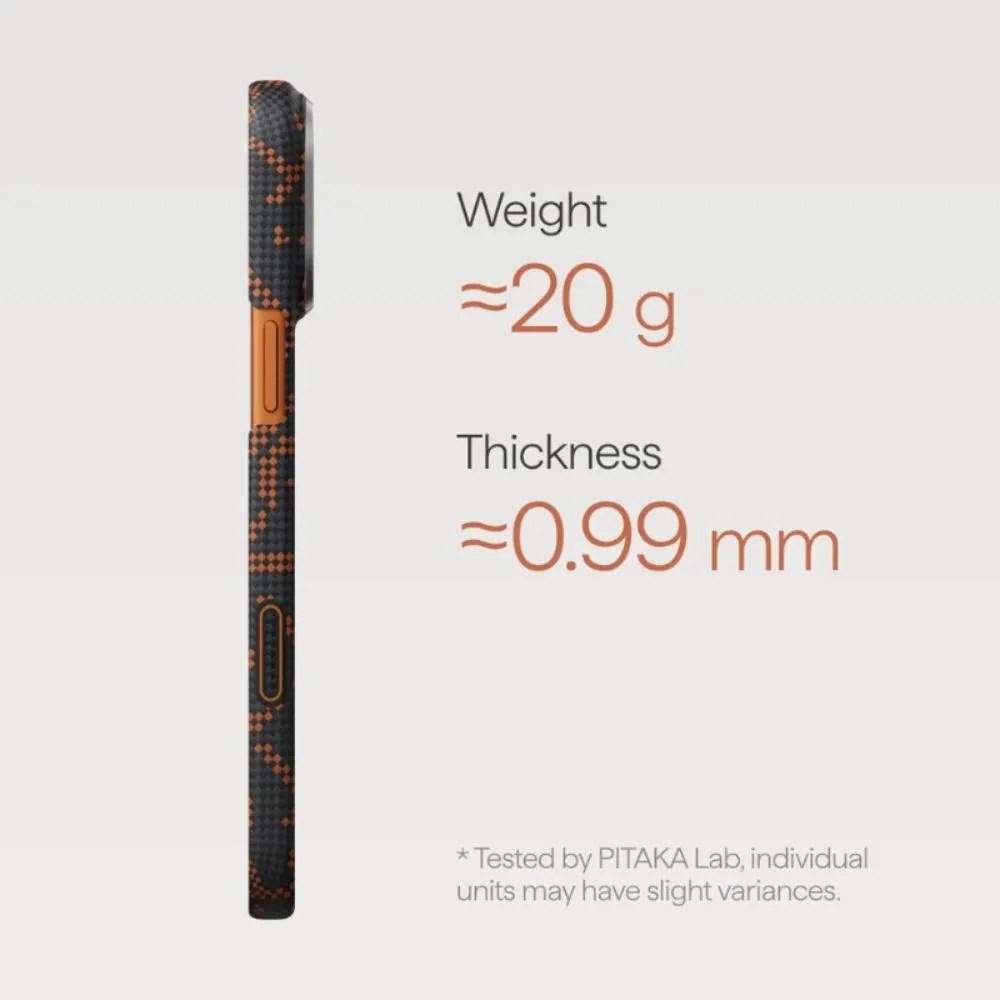 PITAKA Iphone 17 Pro Edge Case (PTK Leaping-Orange Black)