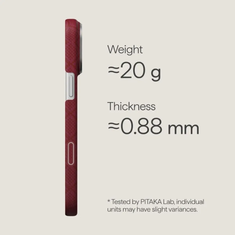 PITAKA Iphone 17 Pro Max Edge Case (Harvard Crimson)