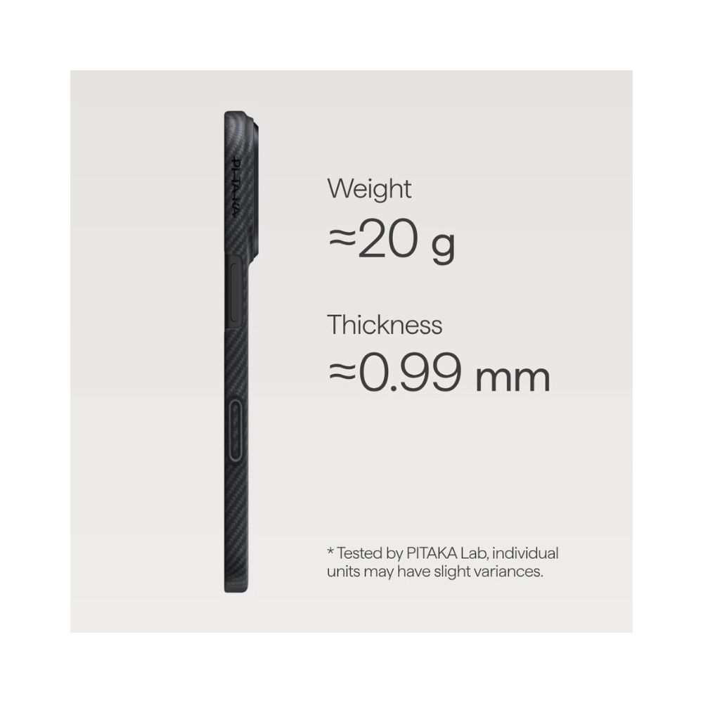 Pitaka iPhone 17 Pro Ultra-Slim 600D Black/Grey Twill