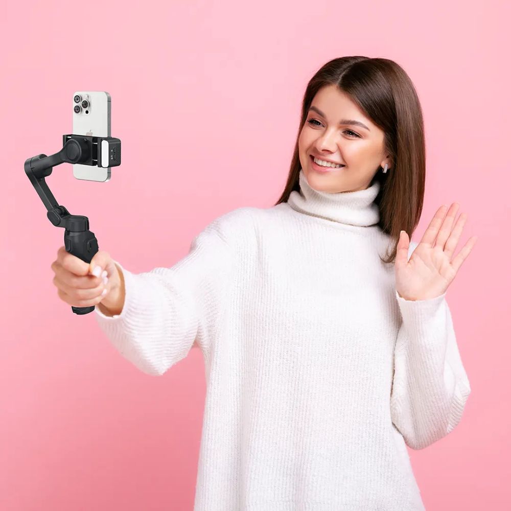 Porodo 3-Axis Gimbal Stabilizer Magnetic Fill Light