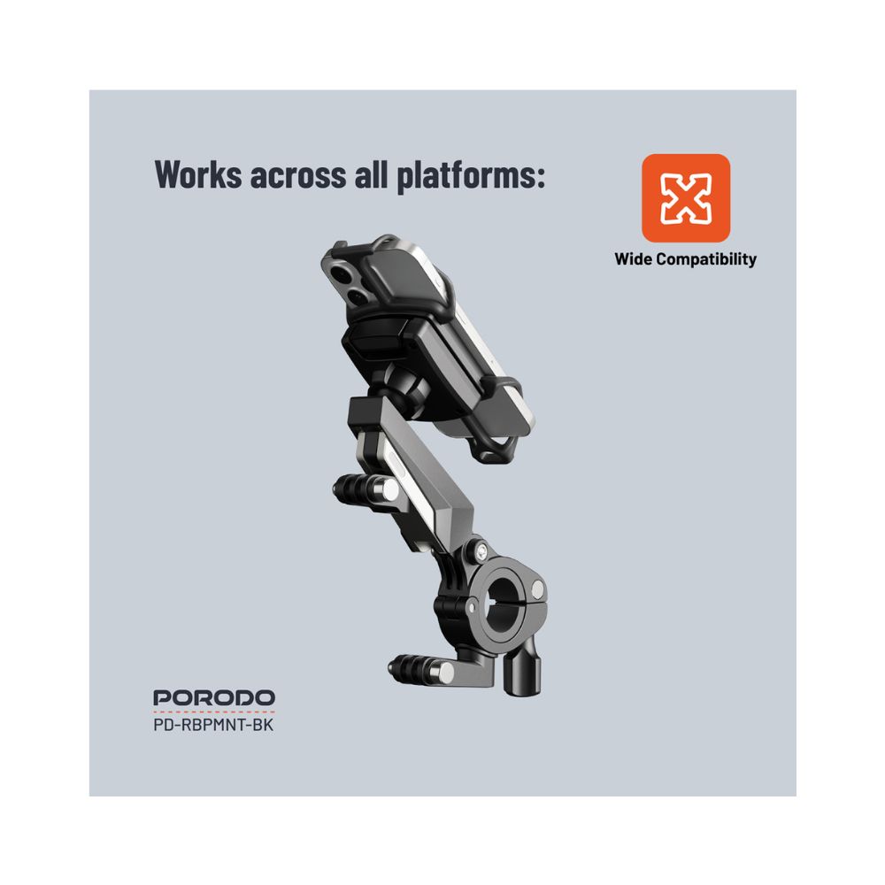 Porodo 360° Rotatable Bike Phone Mount