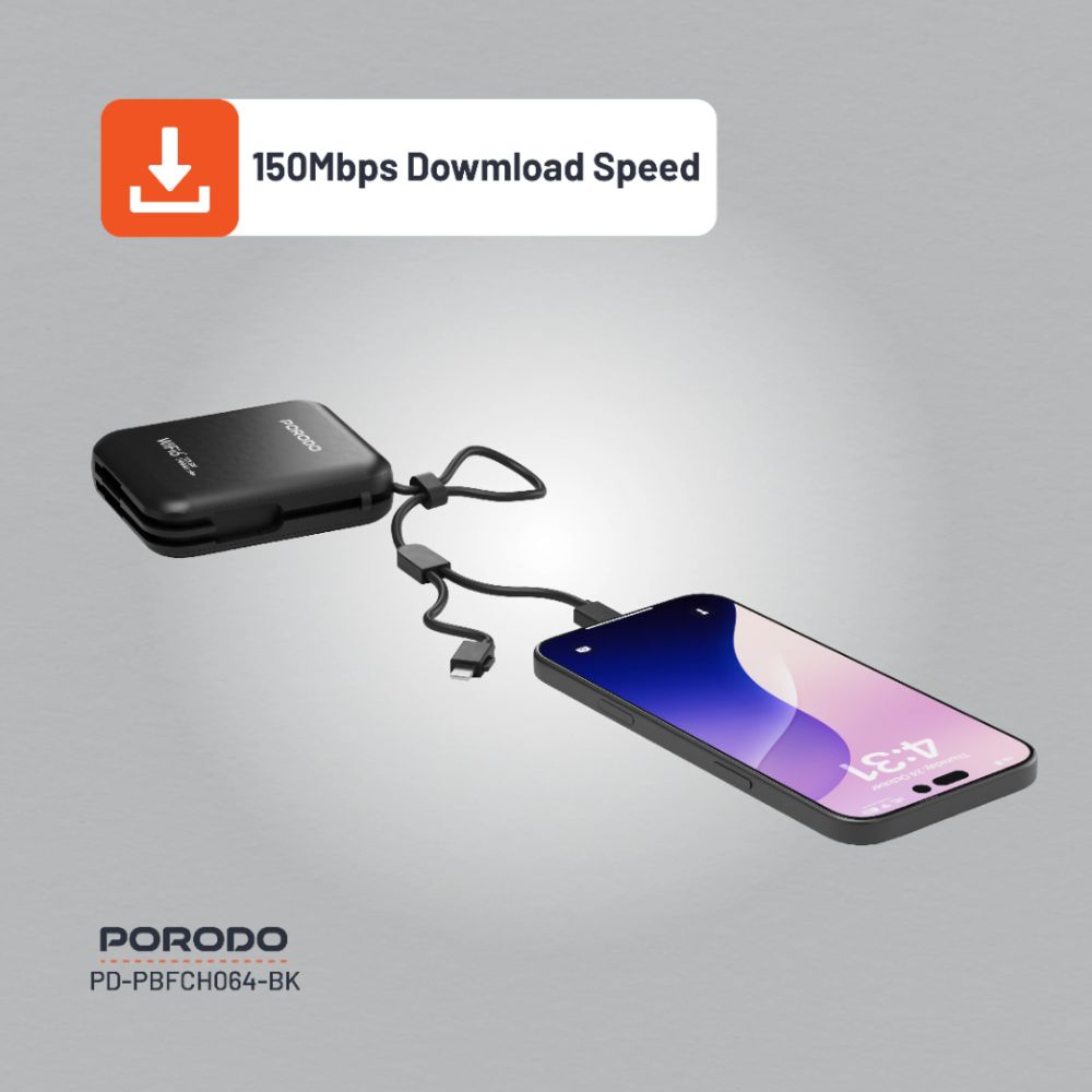 Porodo 4G LTE WiFi 6 Pocket Router
