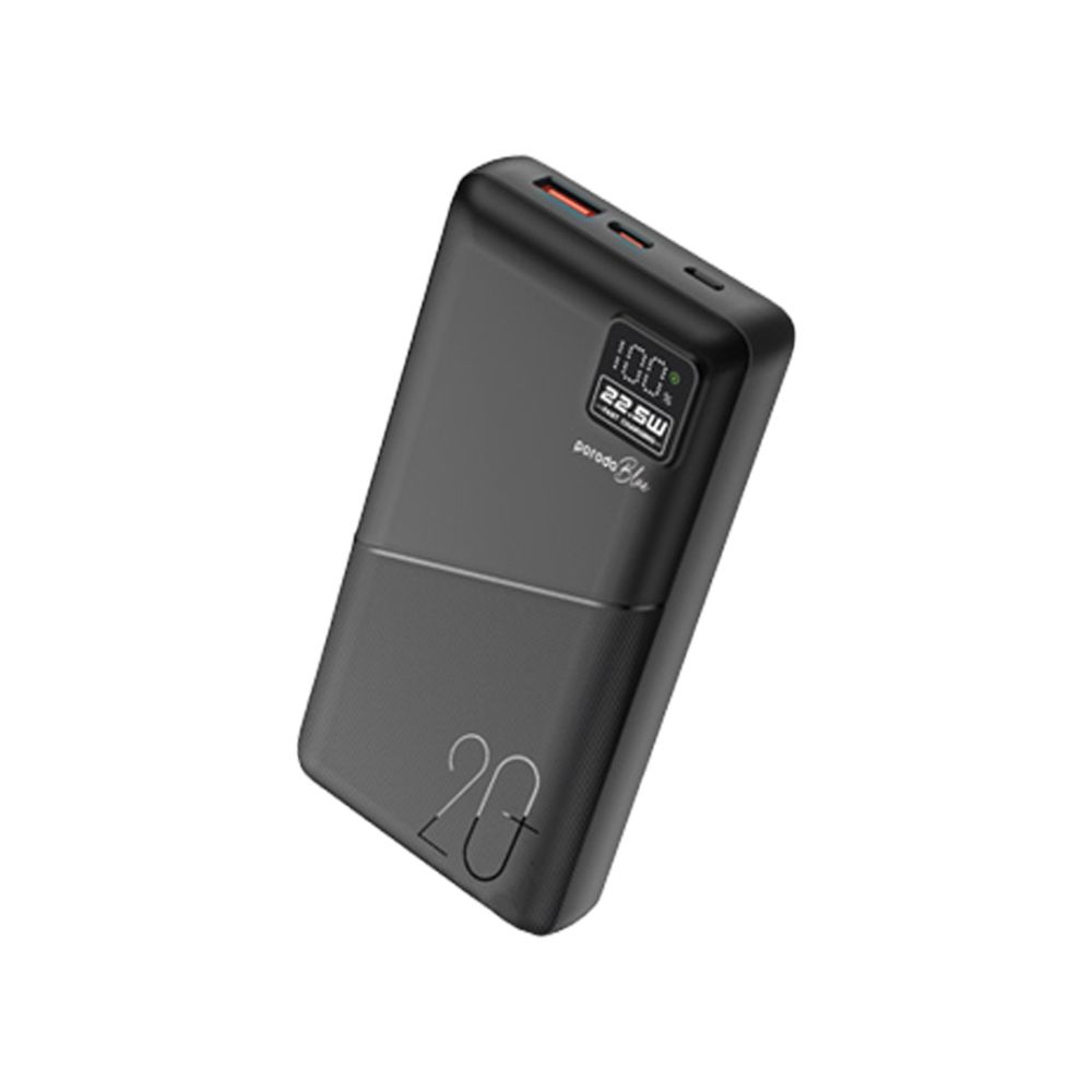 Porodo Blue 20000mAh Quick Charge Power Bank USB-A and USB-C Output