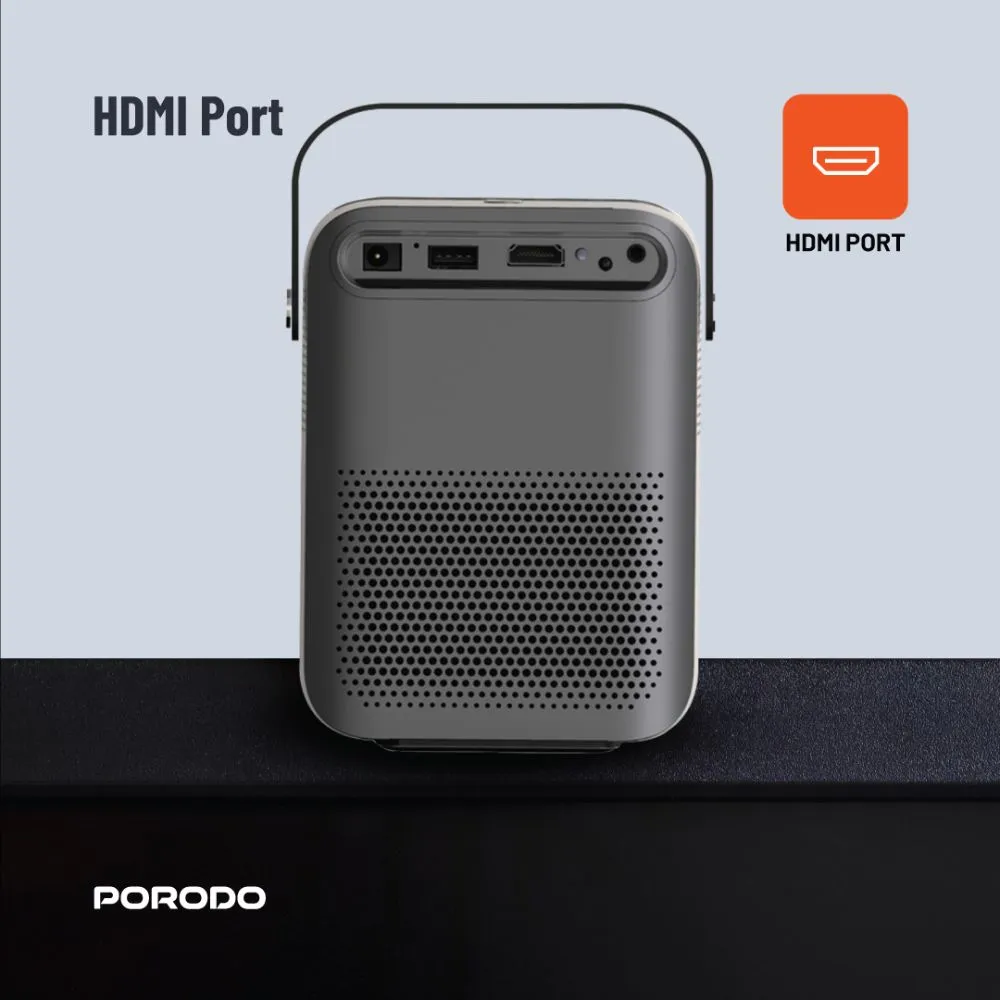 Porodo Full HD Portable Projector - PD-HDPRJAN-BK