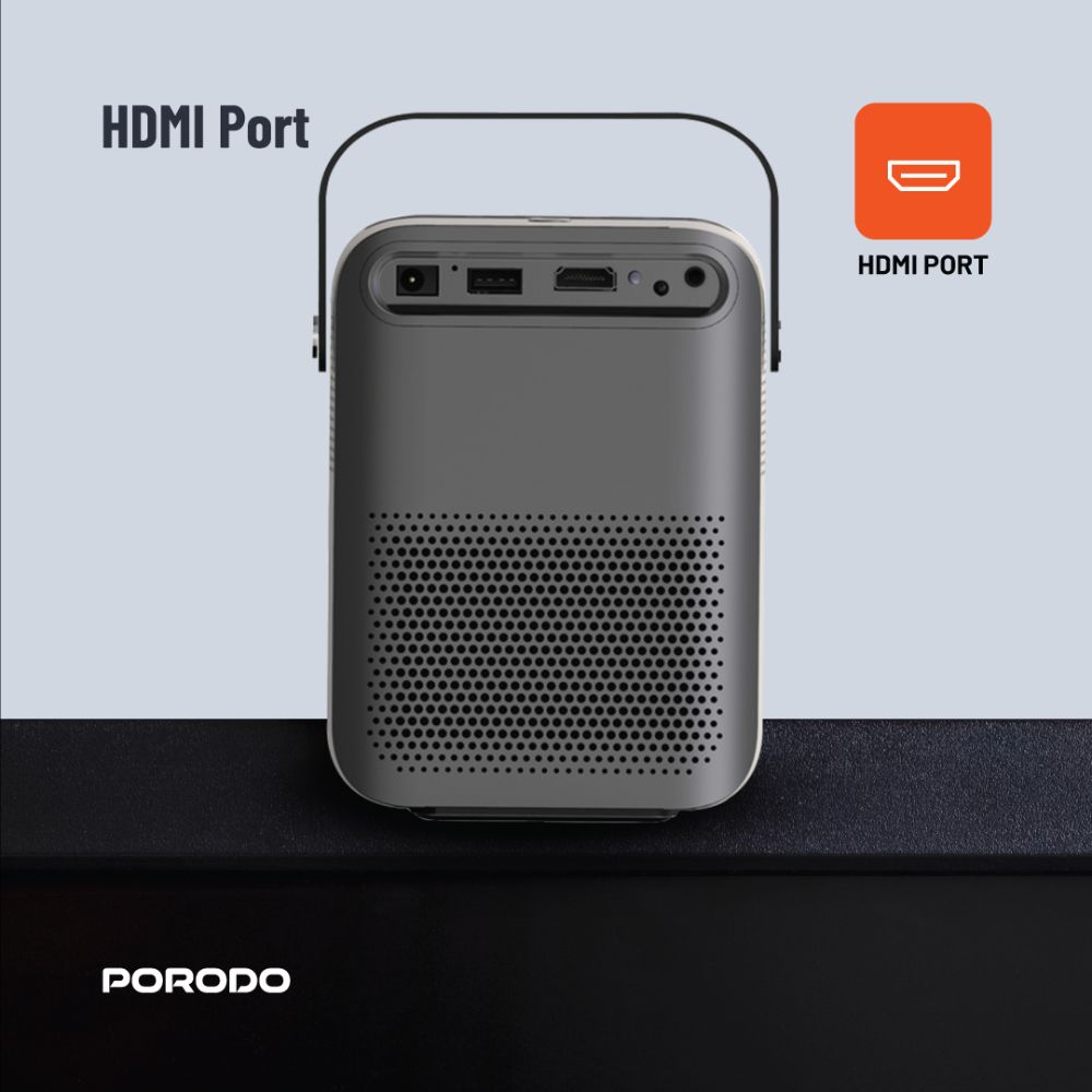 Porodo Full HD Portable Projector – PD-HDPRJAN-BK