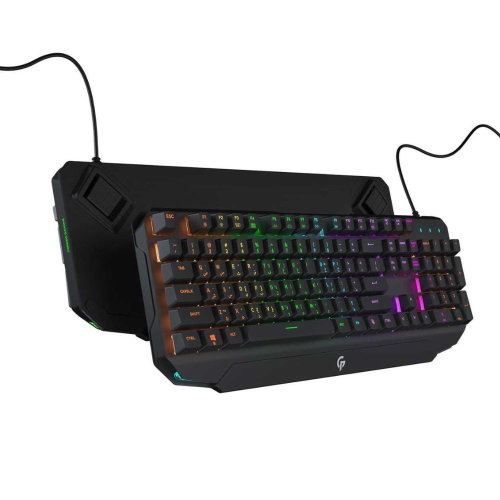 Porodo Gaming Mechanical Gaming Keyboard Ultra | Rainbow Lighting & Aluminum Panel