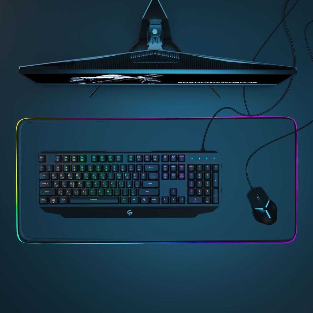 Porodo Gaming Mechanical Gaming Keyboard Ultra | Rainbow Lighting & Aluminum Panel