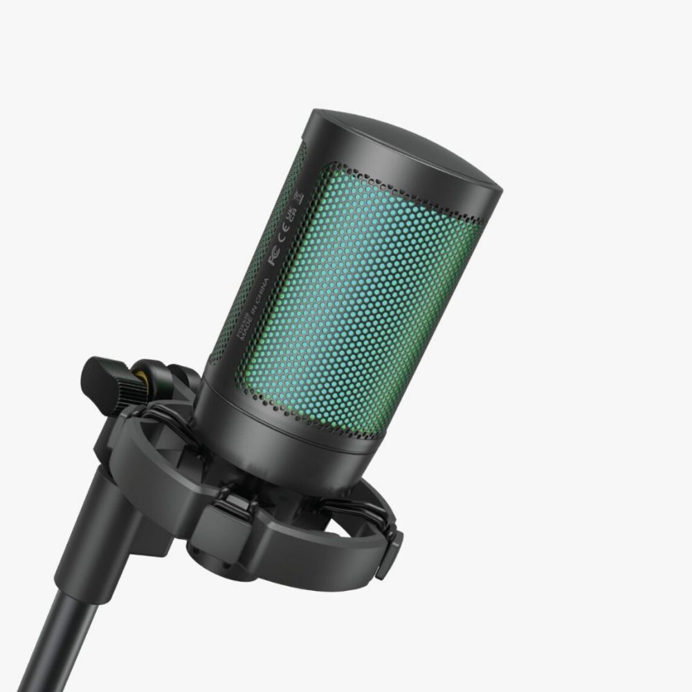 Porodo Gaming Professional RGB Condenser Microphone with Extension Stand