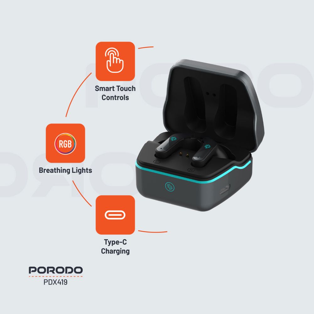 Porodo Gaming Ultra Low-Latency Gaming Earbuds