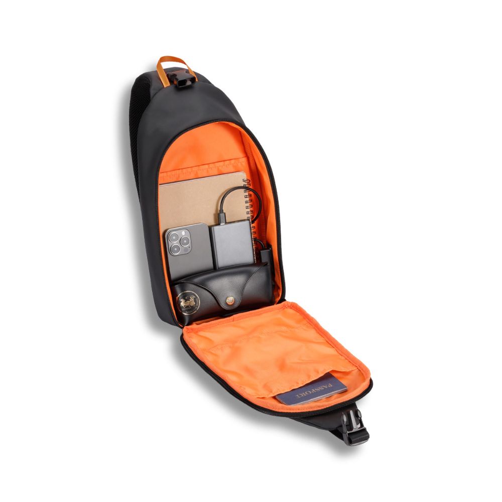 Porodo Gaming Water-Resistant PU Sling Bag With USB-C Port