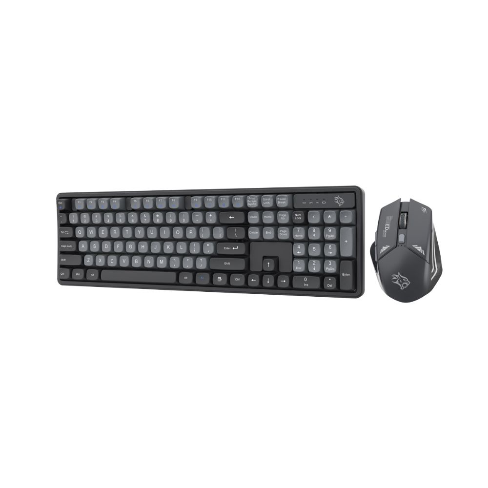 Porodo Gaming Wireless Keyboard Mouse Set 2.4GHz 1600 DPI