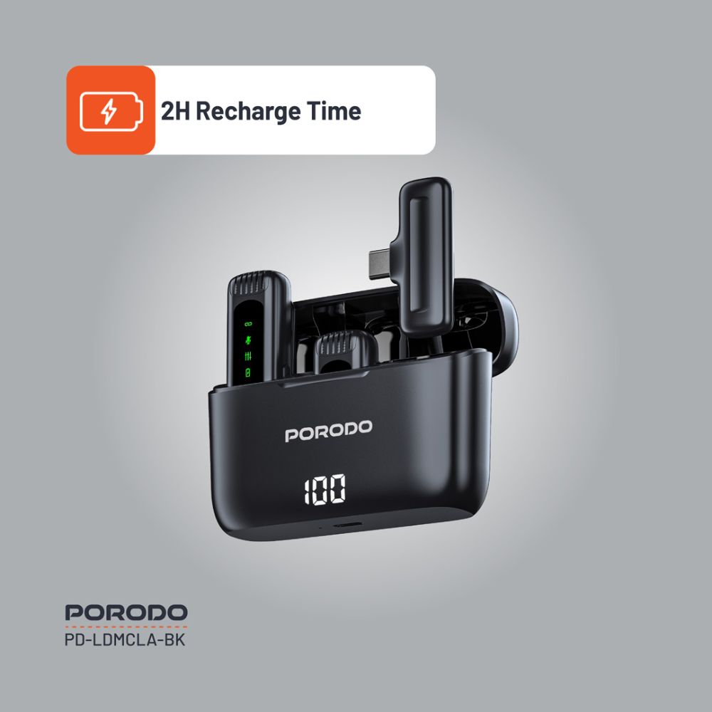 Porodo Lavalier Double Microphone