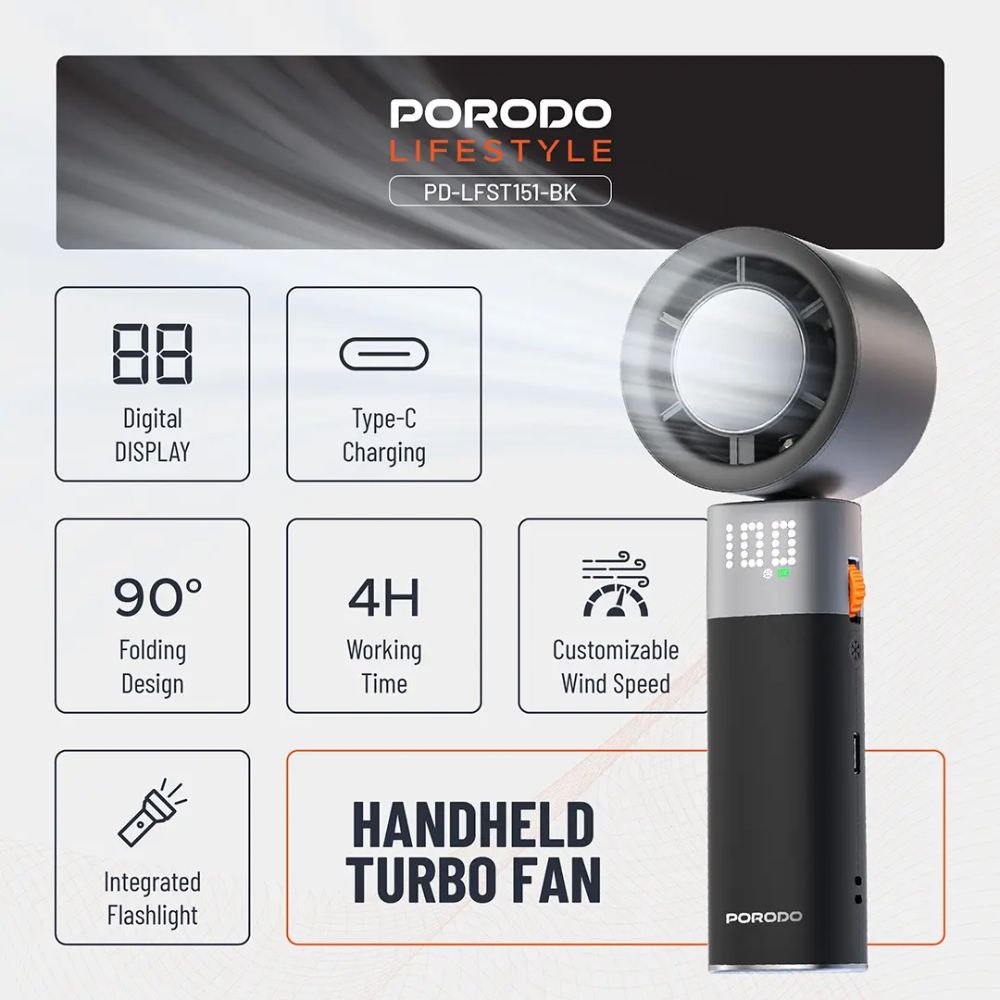 Porodo Lifestyle Handheld Turbo Fan