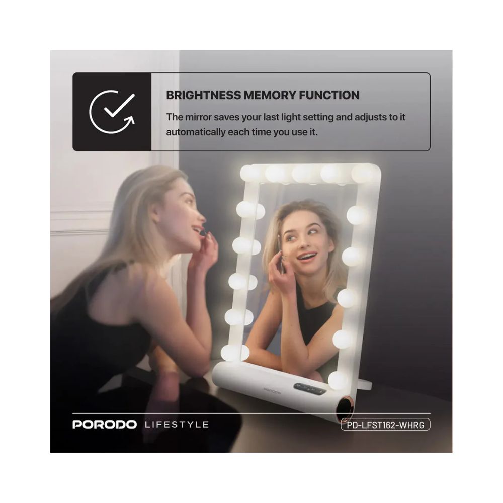 Porodo Lifestyle Hollywood Vanity Lighted Mirror