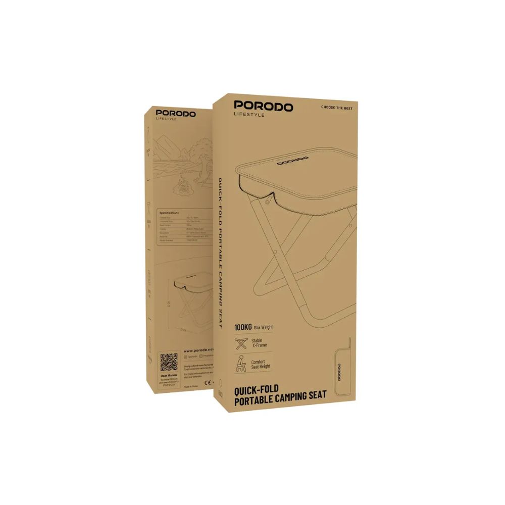 Porodo Lifestyle Quick-Fold Portable Camping Seat