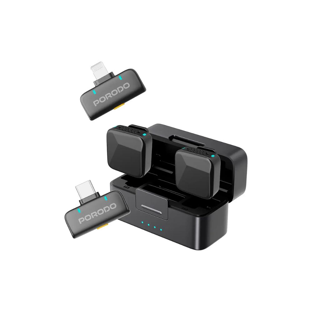 Porodo Orion Lavalier Microphone USB-C & Lightning