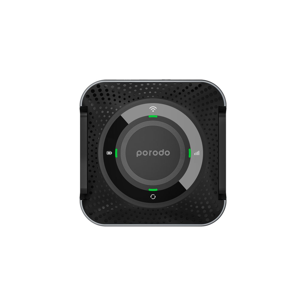 Porodo portable CPE MiFi 3G/4G Wireless Router 4000mAh – Black/Grey