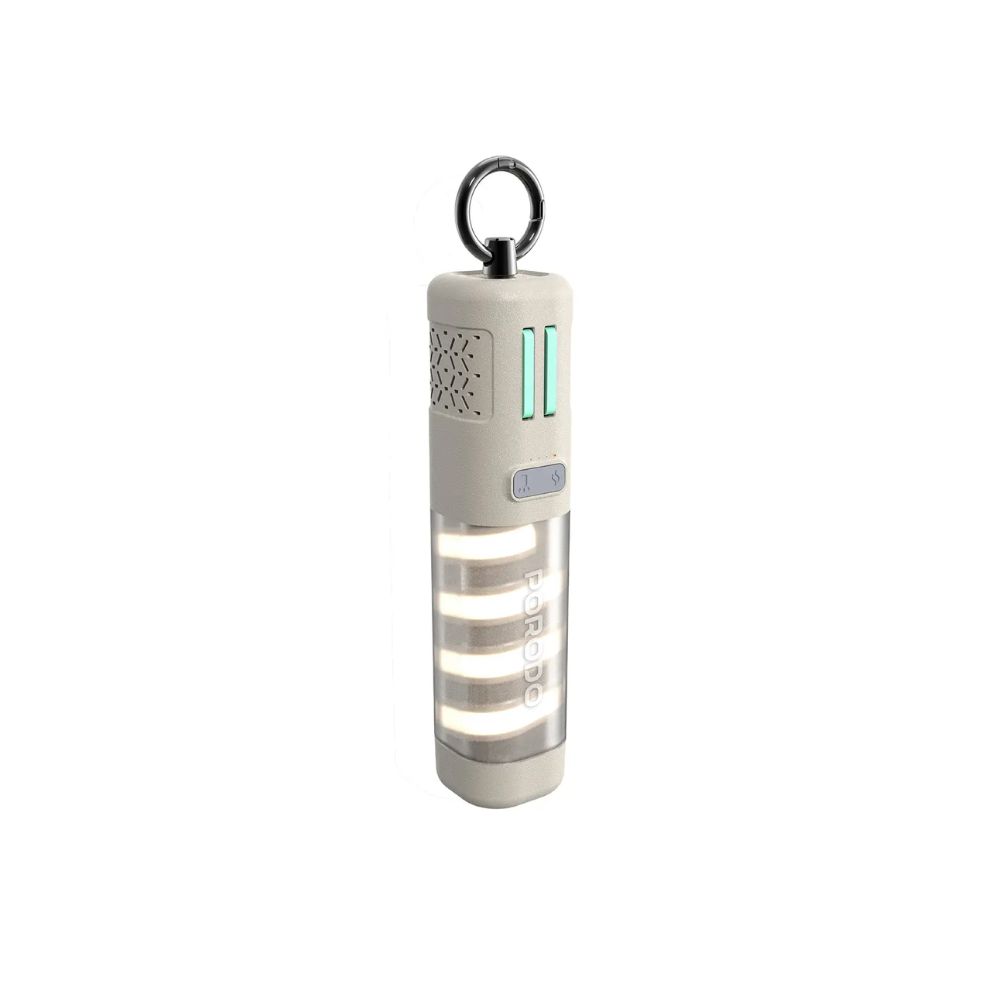Porodo PowerBeam 5000mAh Power Bank with Built-In Flashlight - Khaki
