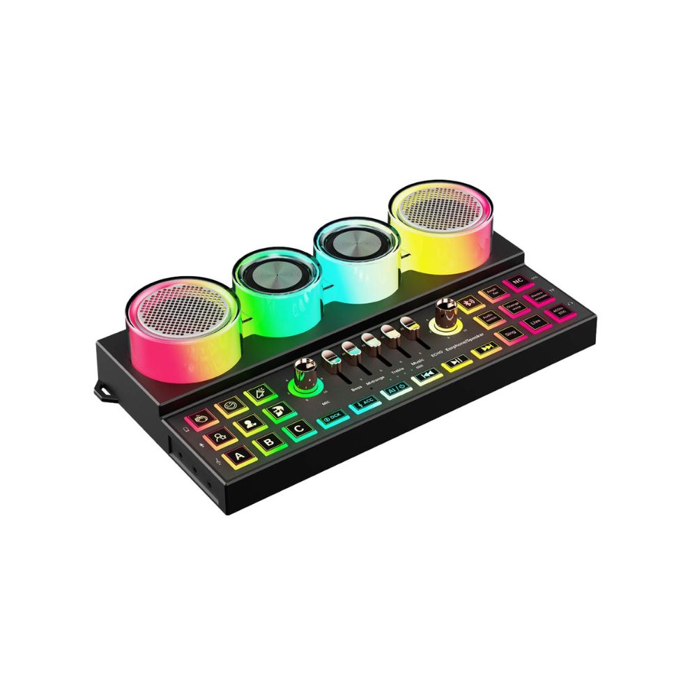 Porodo Soundtec Audiolink Multi-Platform Audio Mixer and Speaker