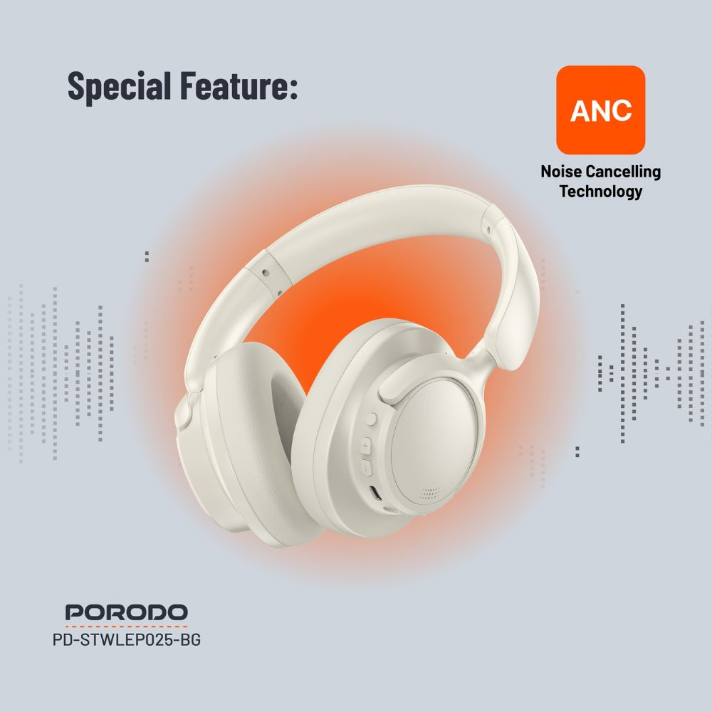 Porodo Soundtec Zen Active Noise-Cancellation Headphone