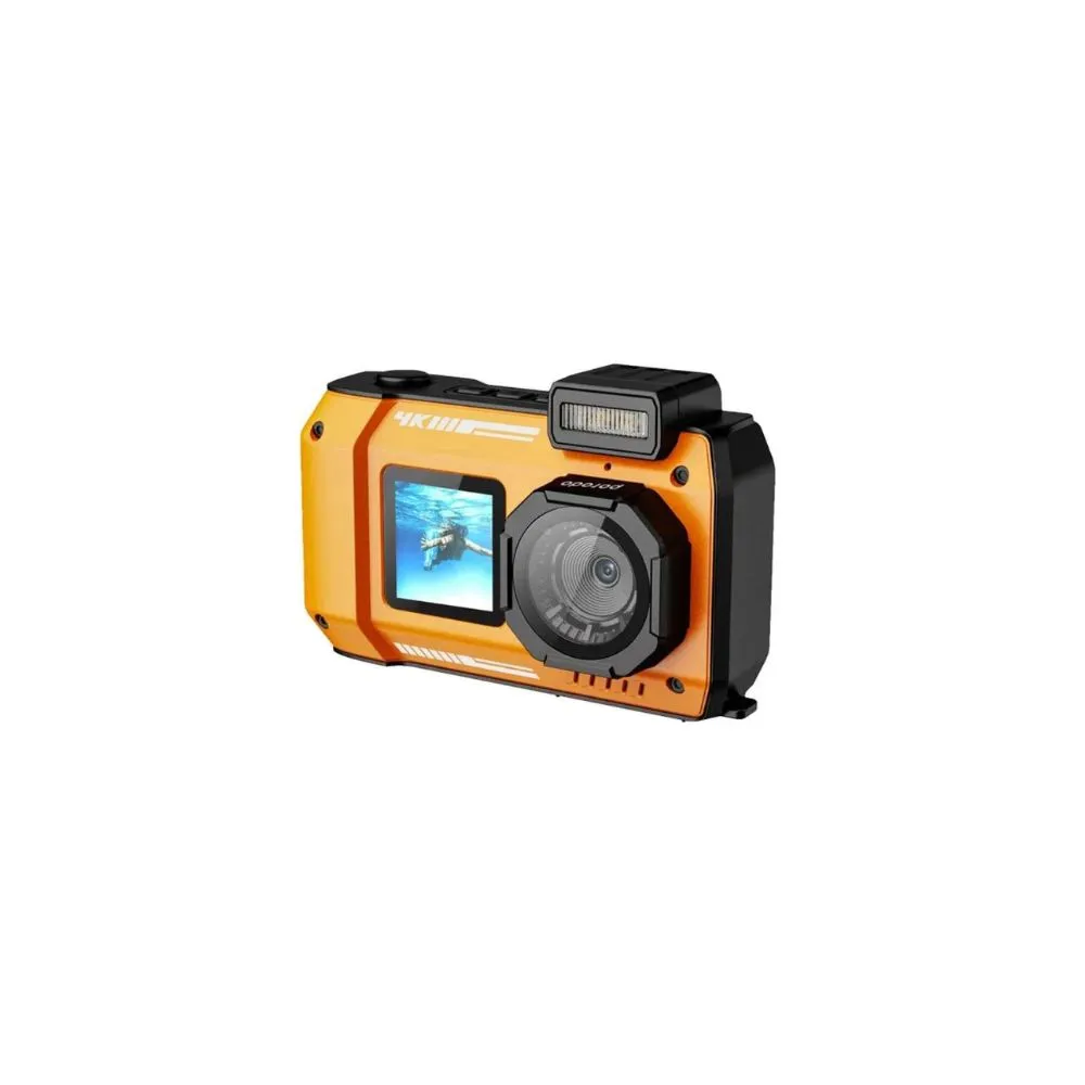Porodo Waterproof Digital Camera Dual Screen & 18x Zoom