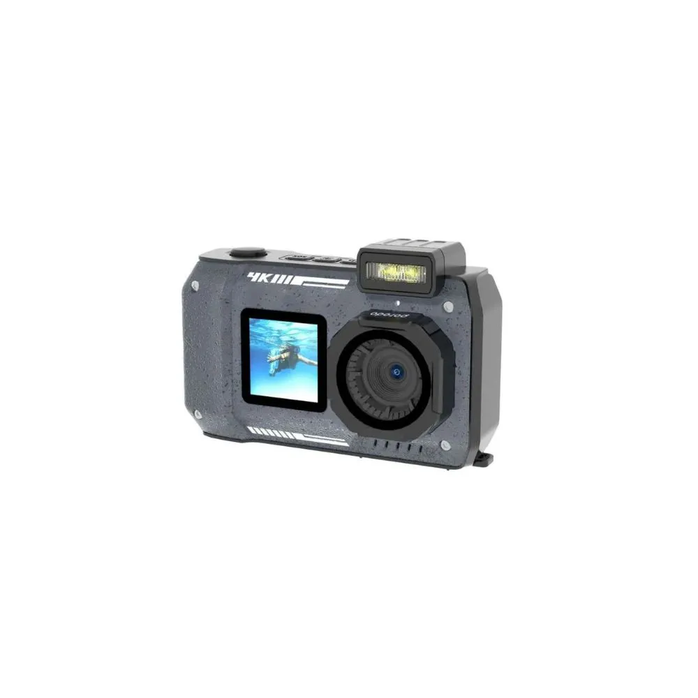 Porodo Waterproof Digital Camera Dual Screen & 18x Zoom
