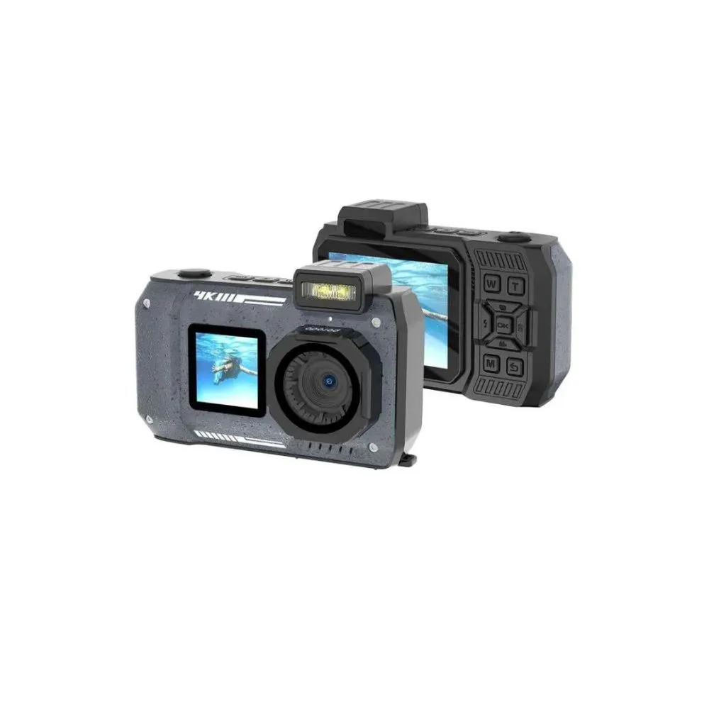 Porodo Waterproof Digital Camera Dual Screen & 18x Zoom