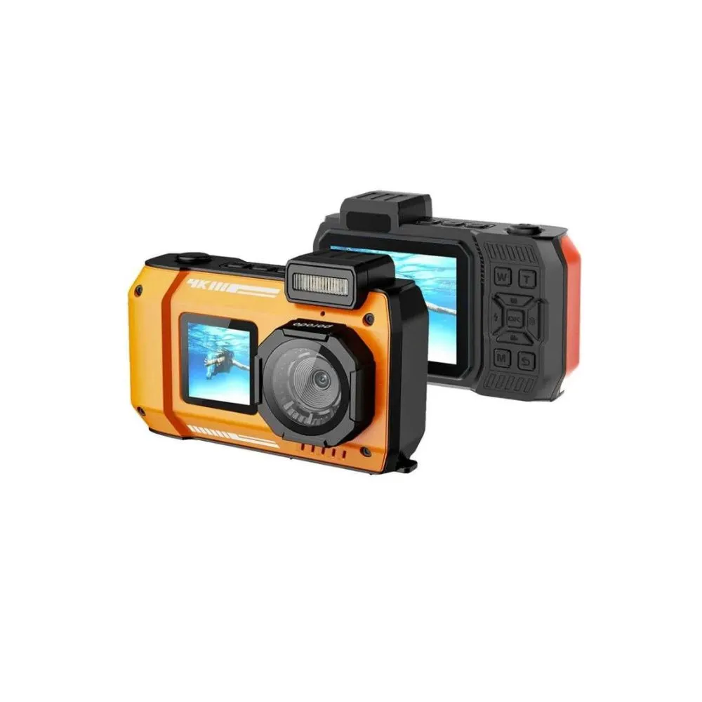 Porodo Waterproof Digital Camera Dual Screen & 18x Zoom