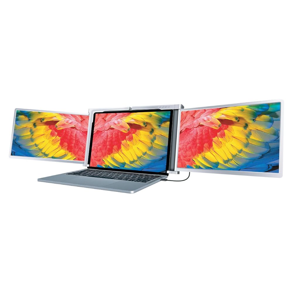 Powerology 13.3″ Dual Screen Portable Monitor – Silver – PDSLM13